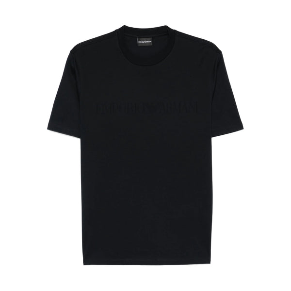 Embroidered Logo T-Shirt Blue Cotton T-shirts