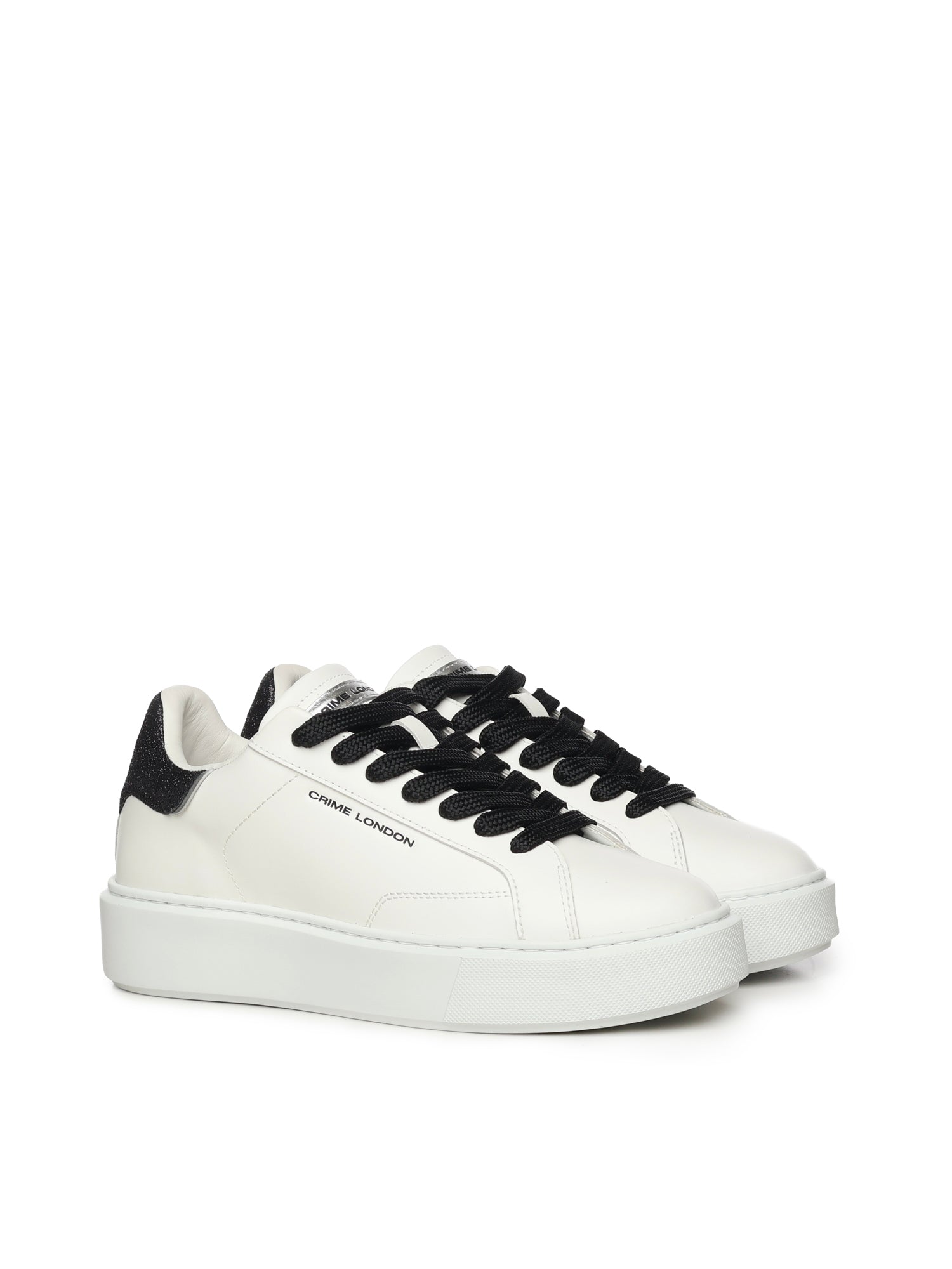 Crime London Sneakers Optic White Leather Textile