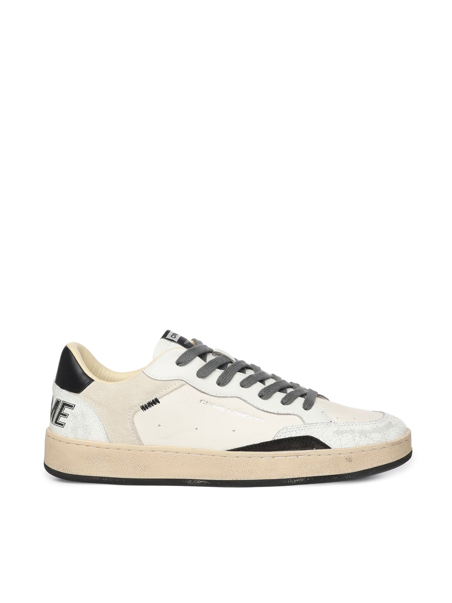 Crime London Sneakers Carbon Crack Leather