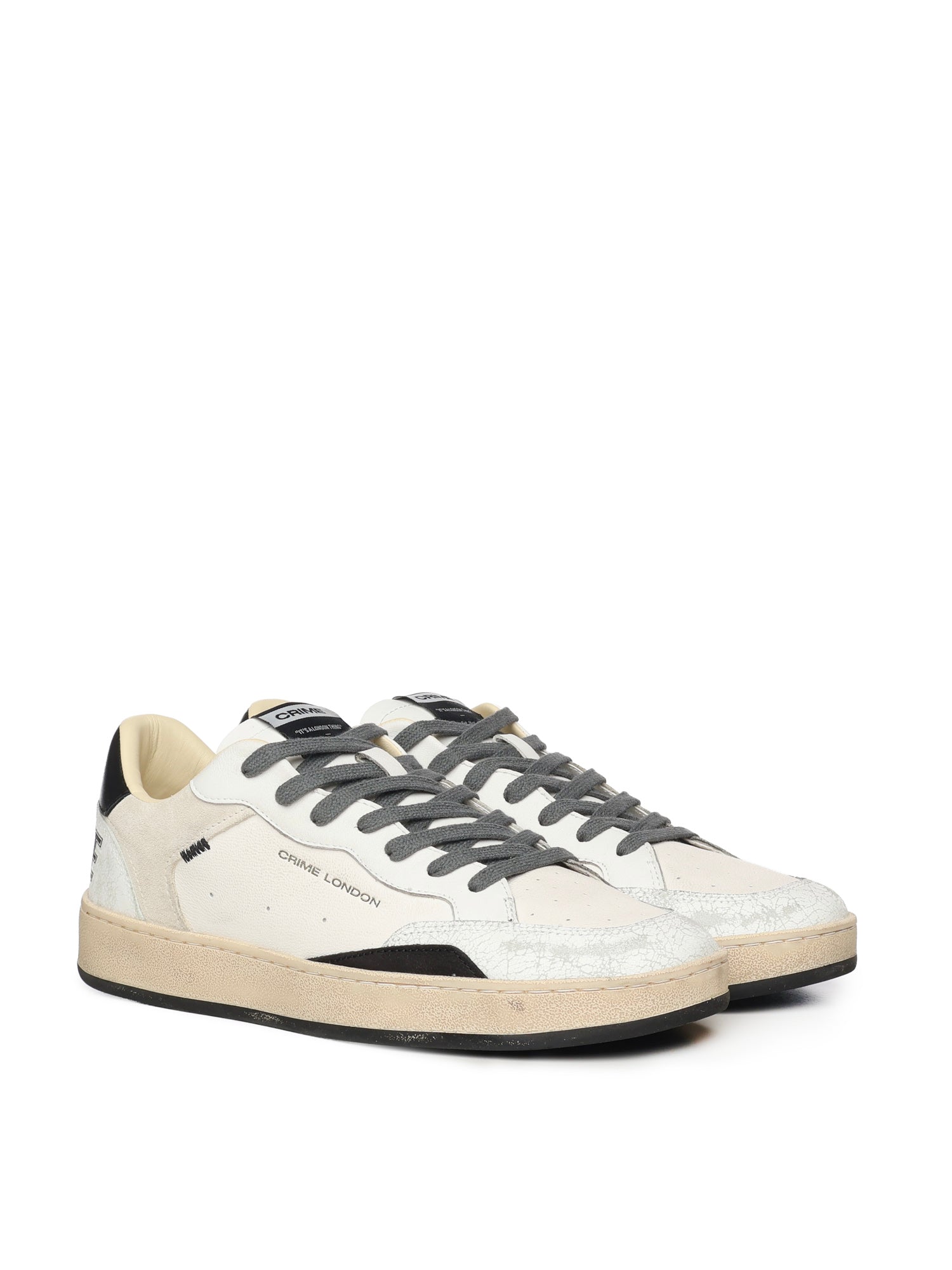 Crime London Sneakers Carbon Crack Leather