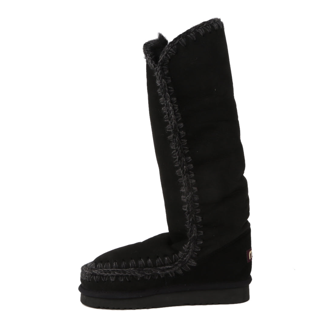 Mou Boots Black Sheepskin