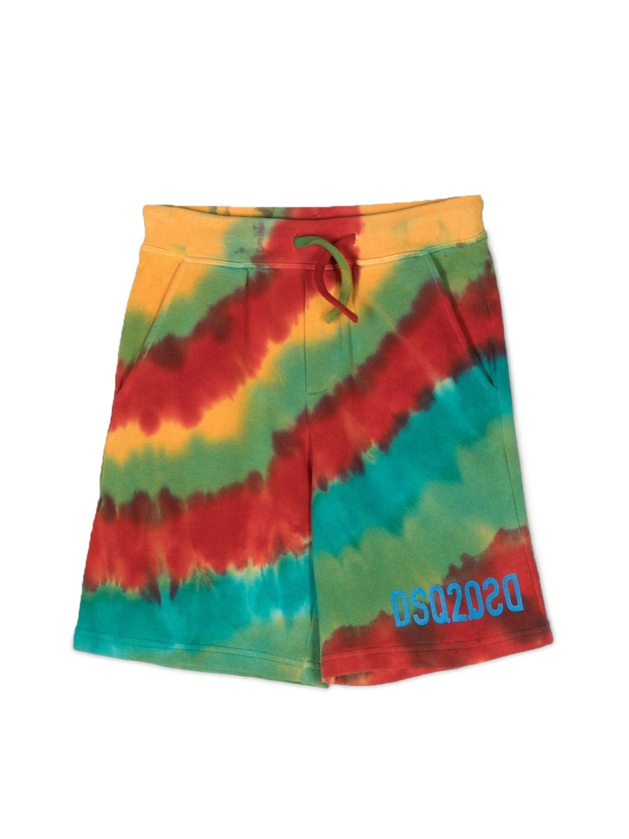 Oversized Bermuda Shorts Multicolour Cotton
