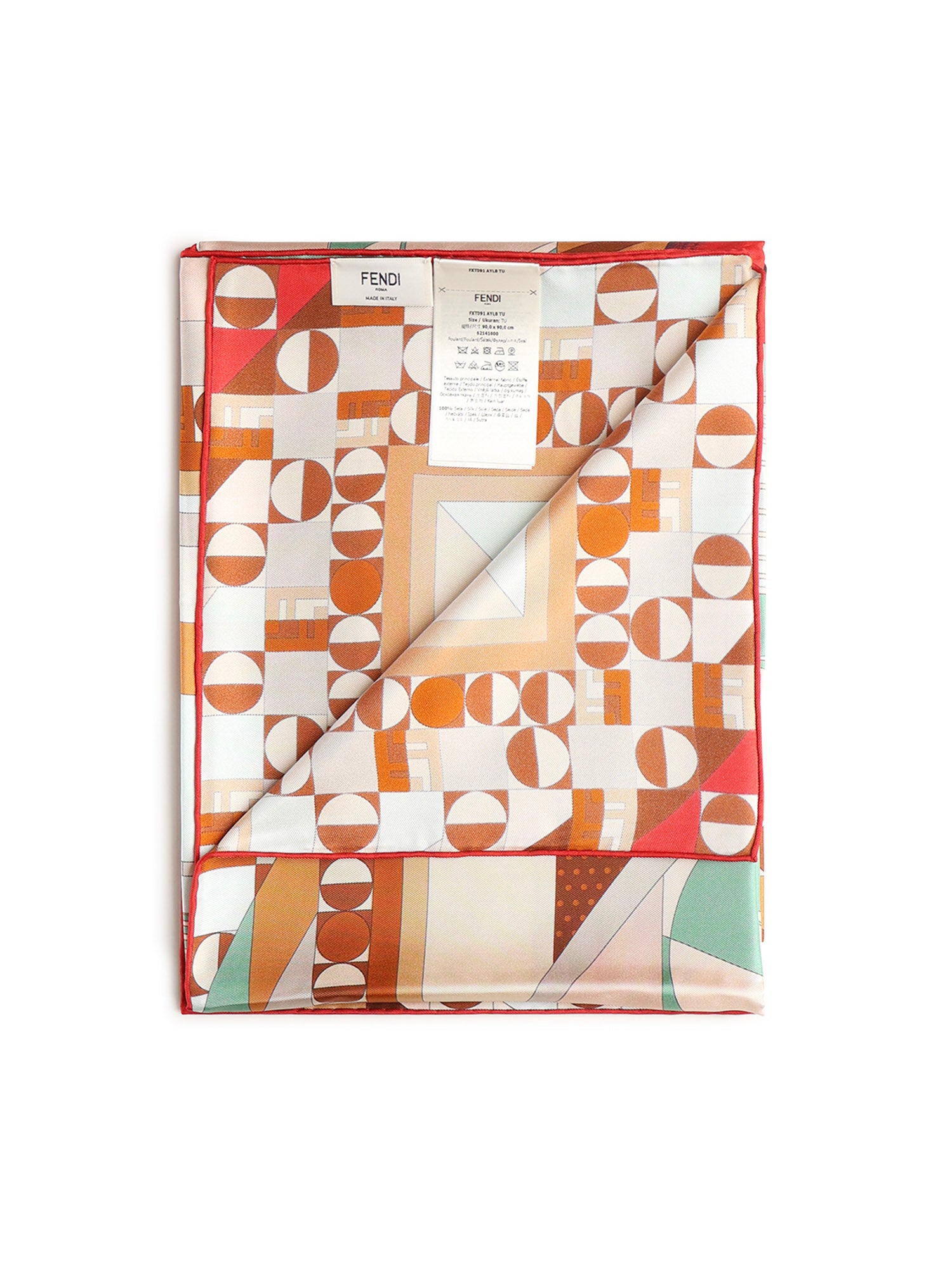 Fendi Scarfs Brown Silk