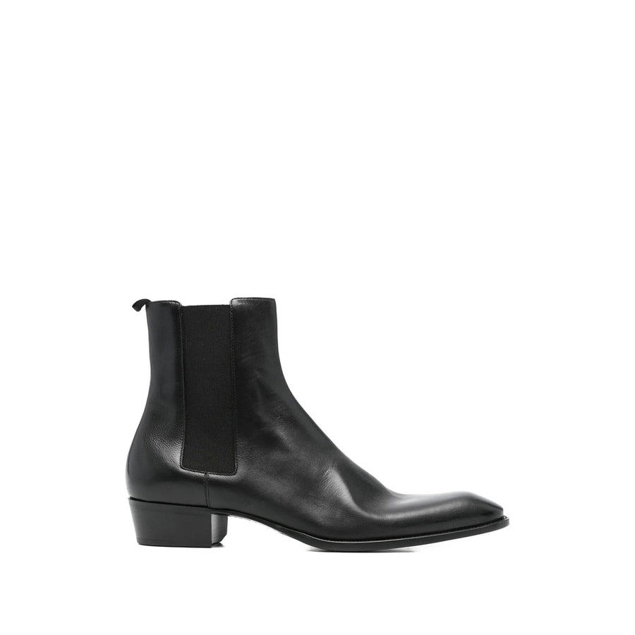 Leather Slip-On Trainers Black Calf