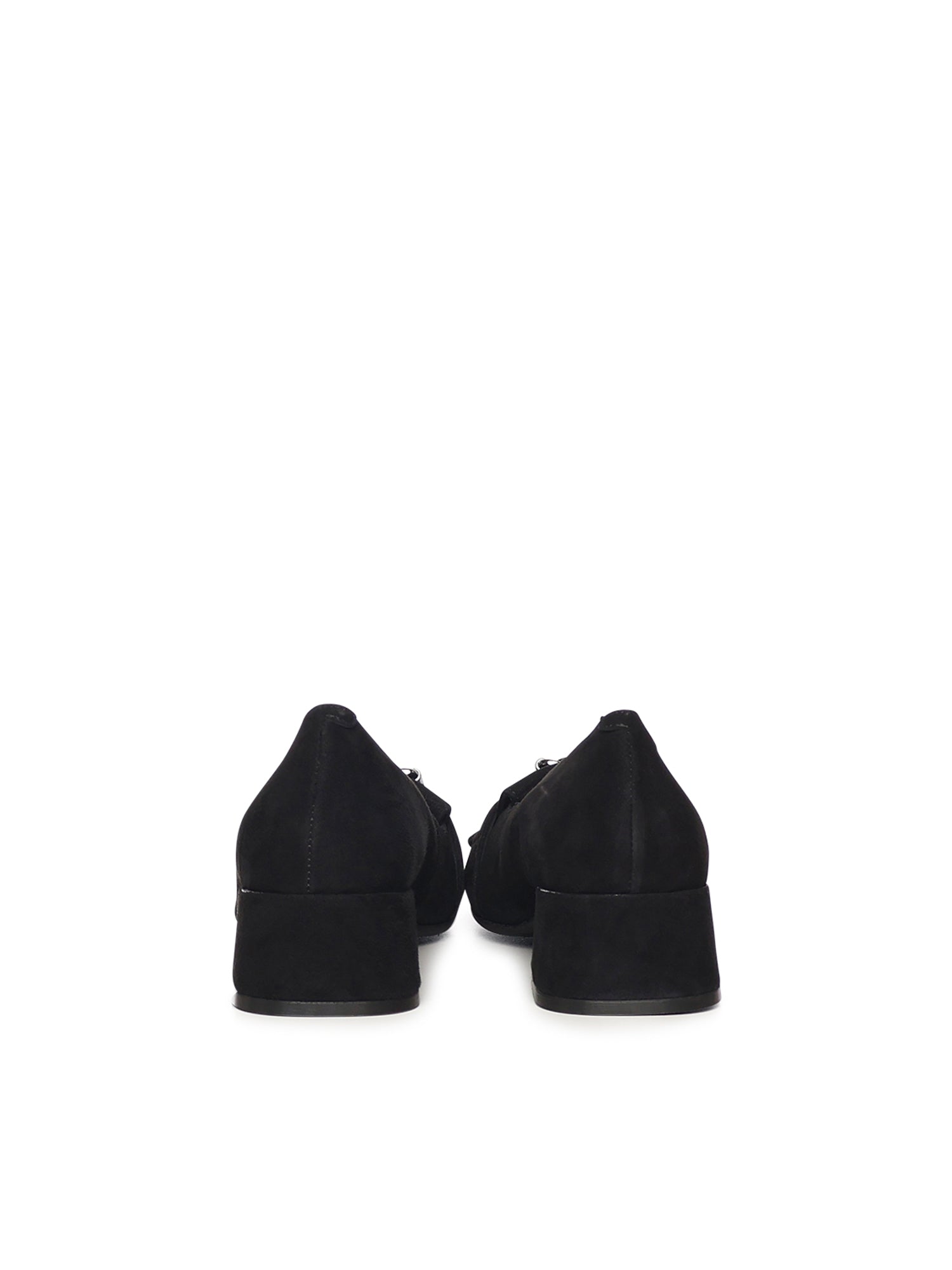 Carmens With Heel Black Suede