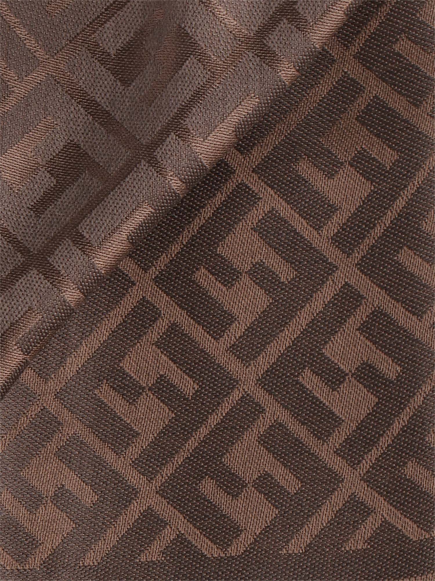 Fendi Scarfs Brown Silk