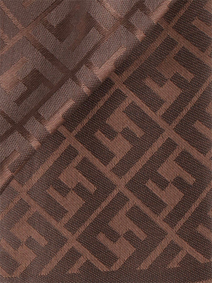 Fendi Scarfs Brown Silk