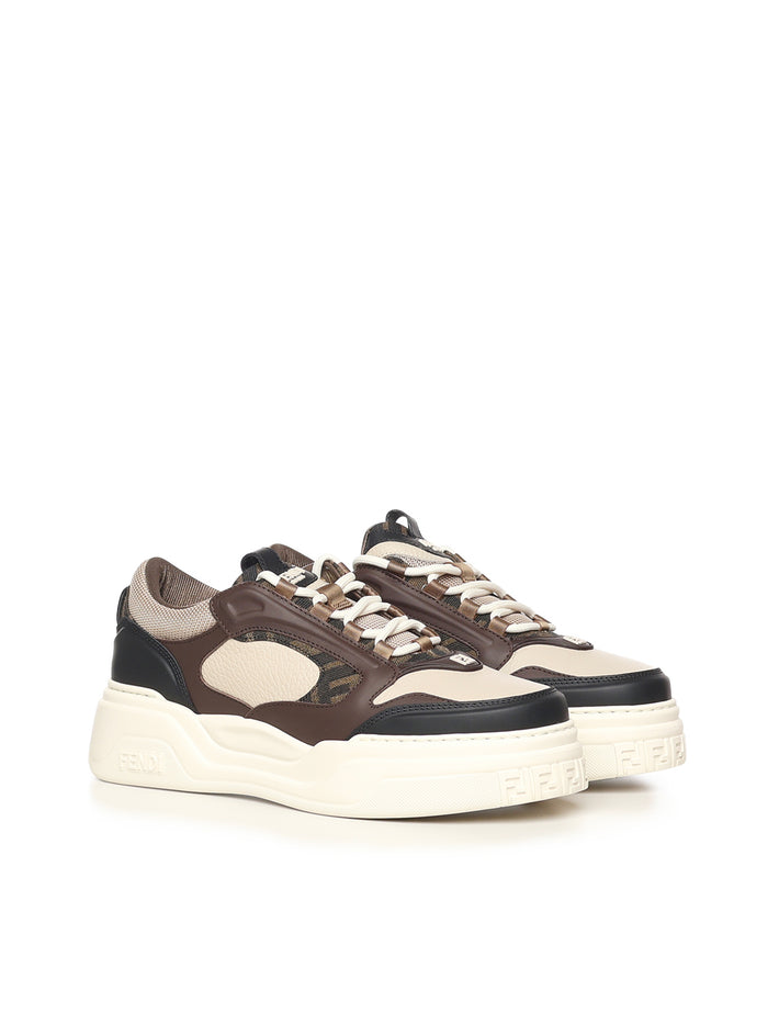 Fendi Sneakers Black/beige/brown Calfskin