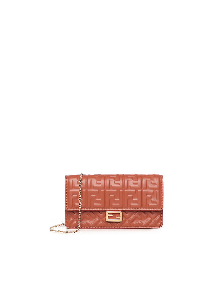 Fendi Wallets Brown Lambskin