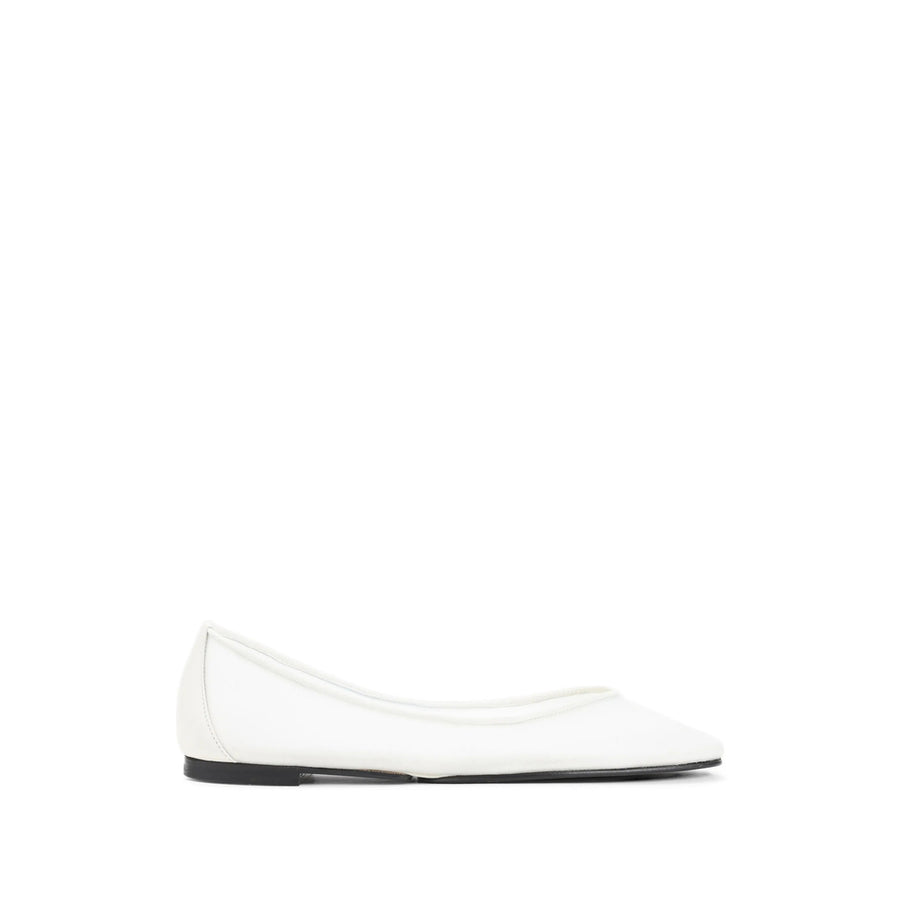 Ballerina Shoes White Leather