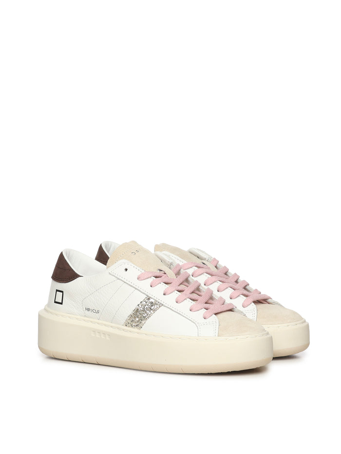 D.a.t.e. Sneakers White-platinum Leather
