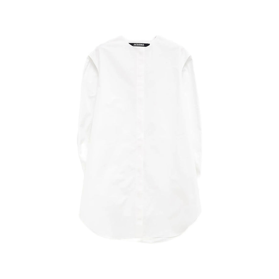 Dress With Gathered Detailing White Cotton Day