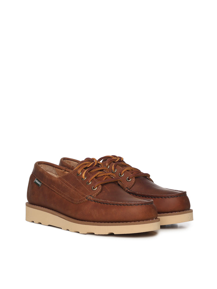 Sebago Flat Shoes Brown Tan Leather