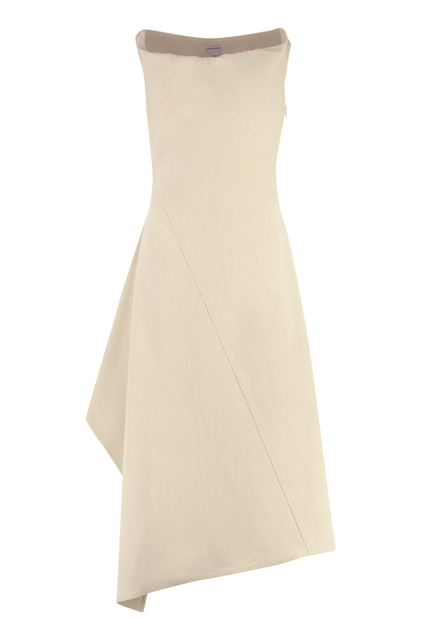 Bottega Veneta Cotton Midi-Dress Beige