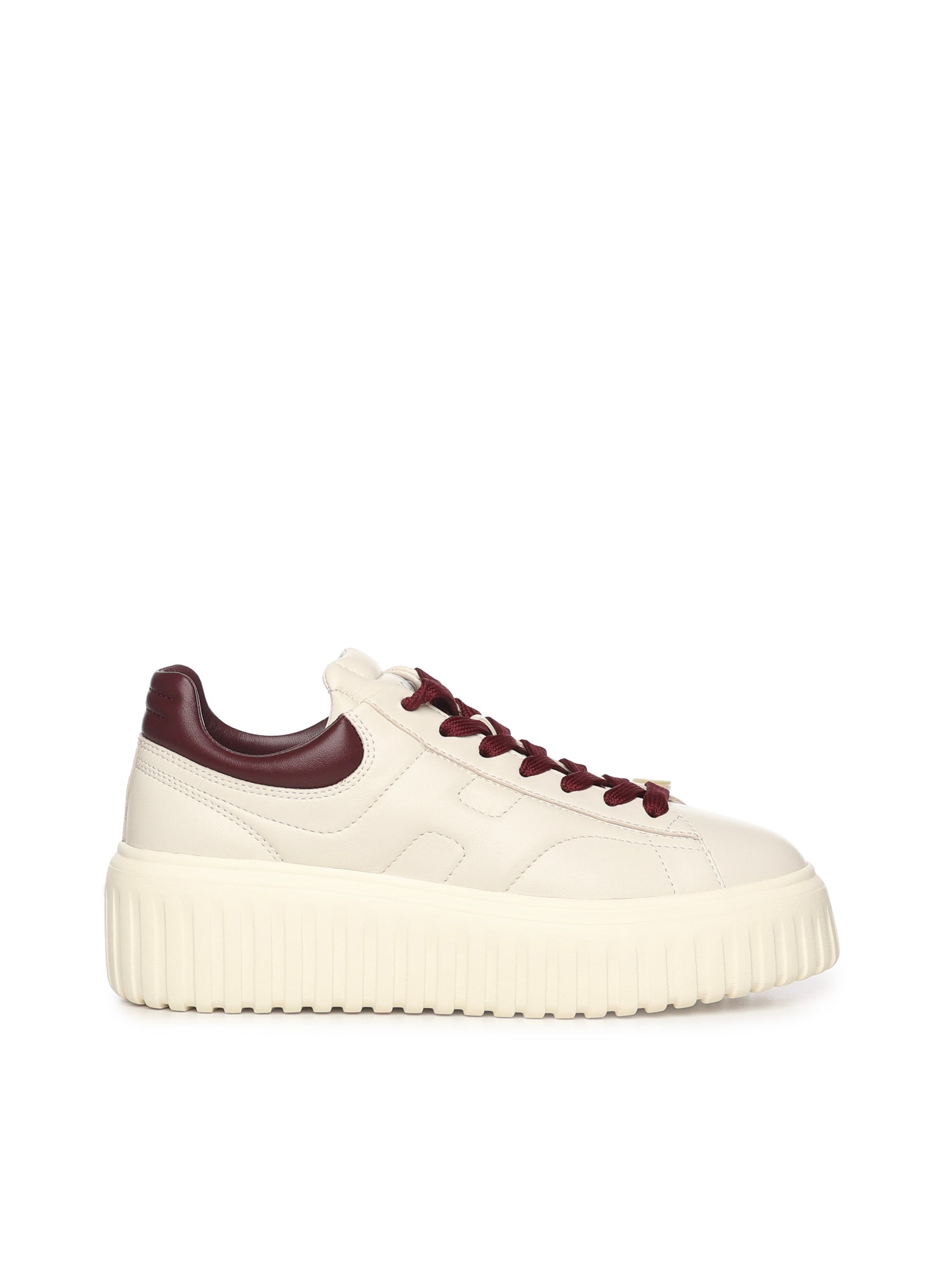 Hogan Sneakers Ivory, Bordeaux Nappa