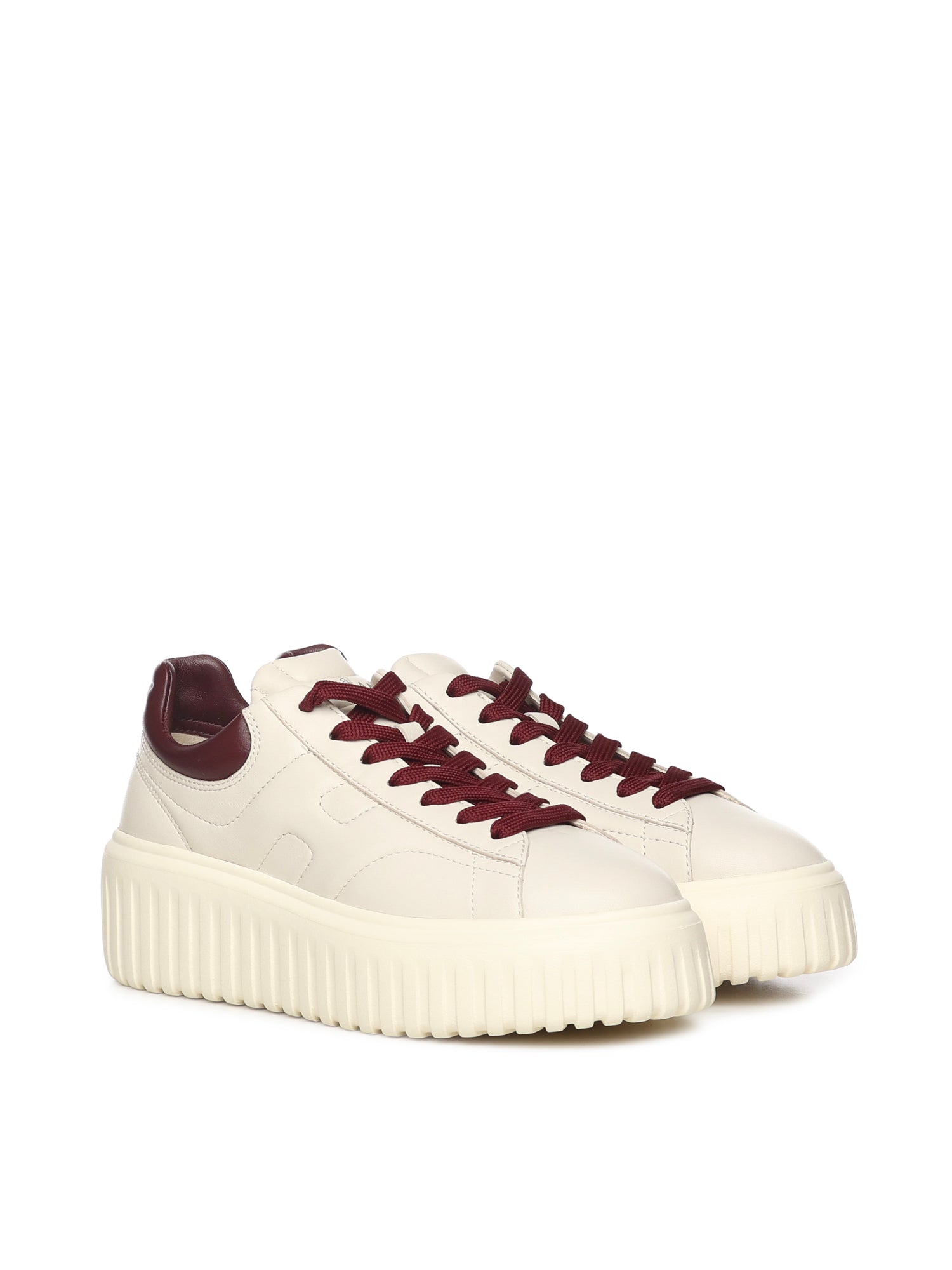 Hogan Sneakers Ivory, Bordeaux Nappa
