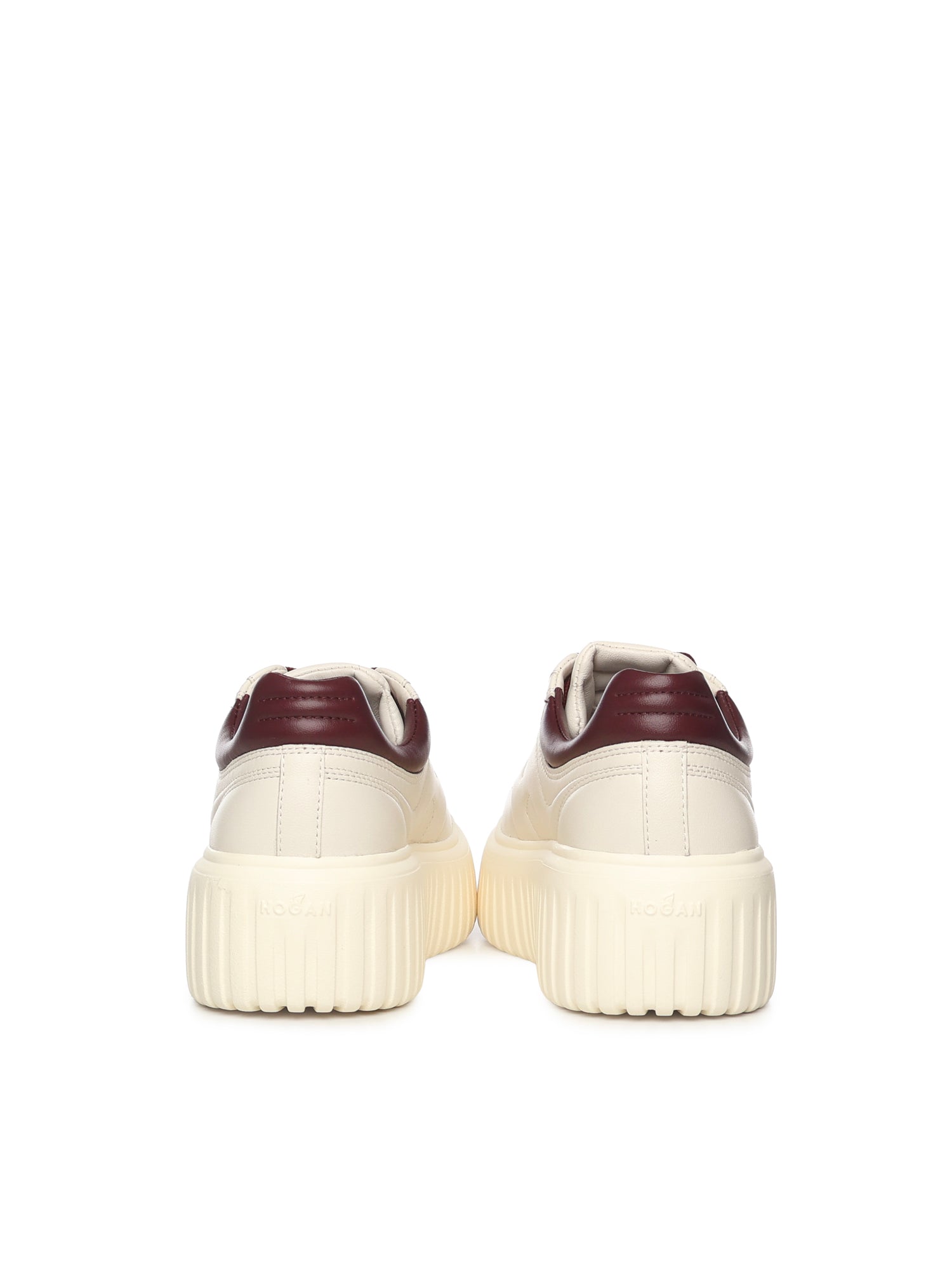 Hogan Sneakers Ivory, Bordeaux Nappa
