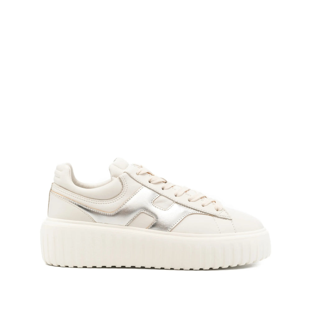 Sneakers Hogan Neutrals/gold Calf Leather: 100