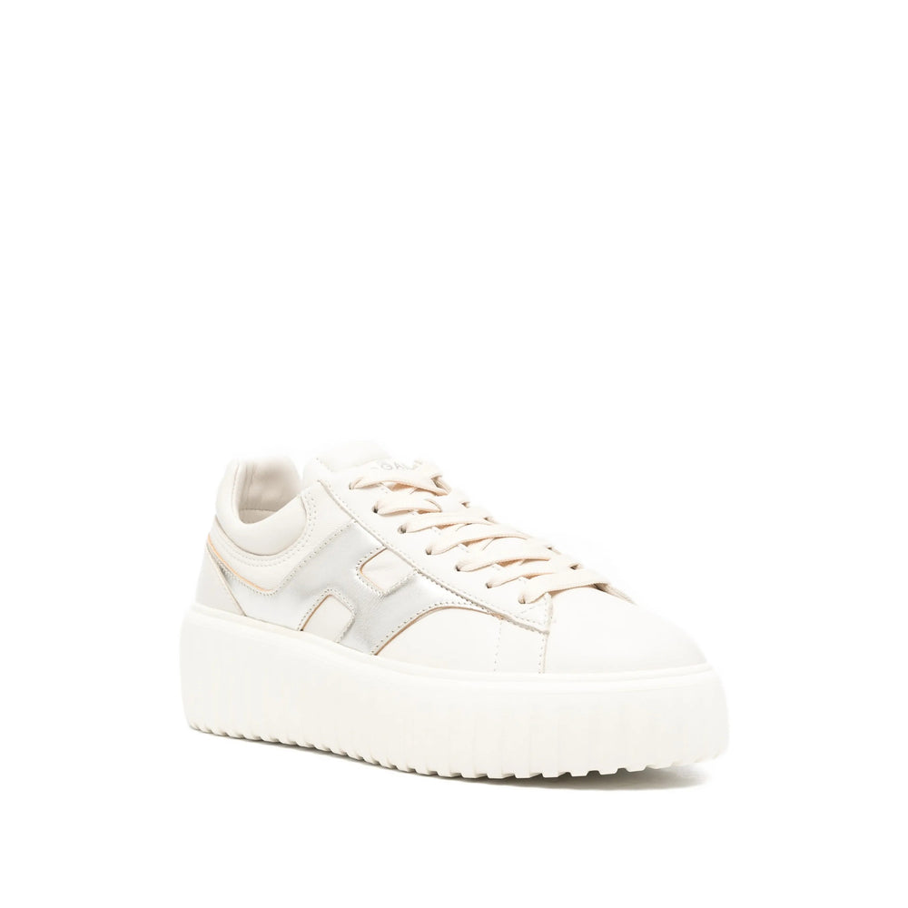 Sneakers Hogan Neutrals/gold Calf Leather: 100