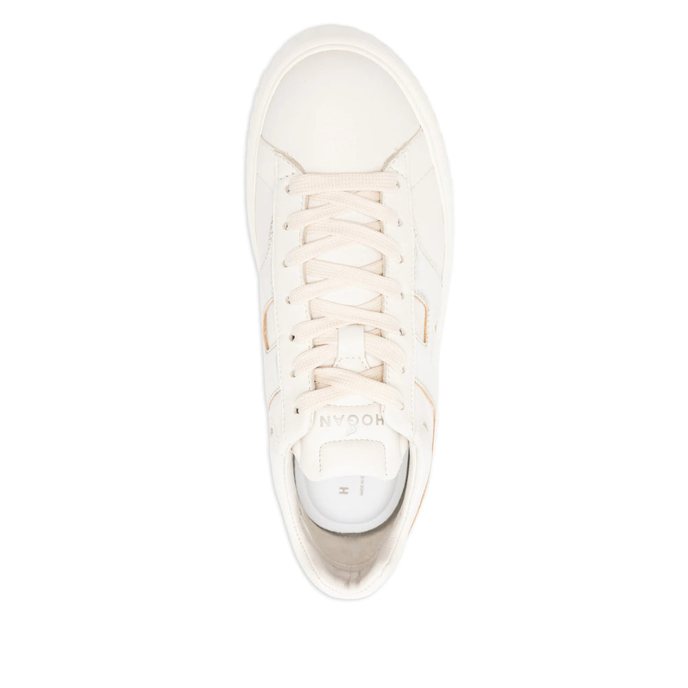 Sneakers Hogan Neutrals/gold Calf Leather: 100
