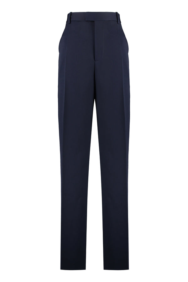 Tailored Wool Trousers Navy Cotton Trouser Suits