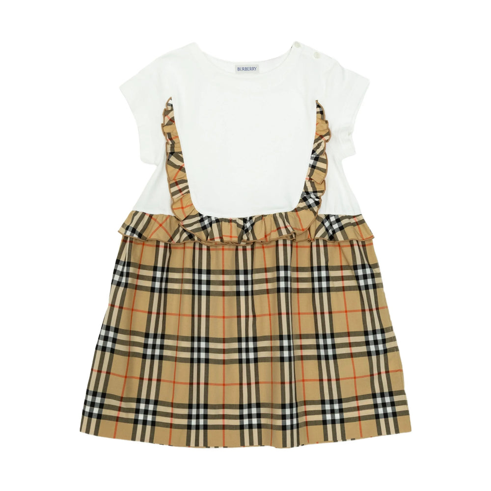 Dress Burberry White/neutrals Cotton: 96