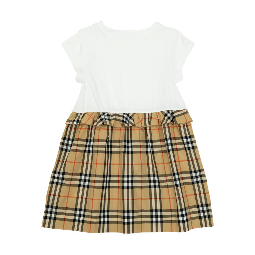 Dress Burberry White/neutrals Cotton: 96