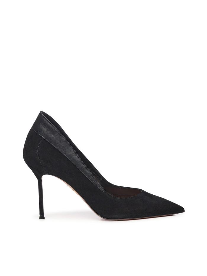 Aquazzura With Heel Black Suede/nappa