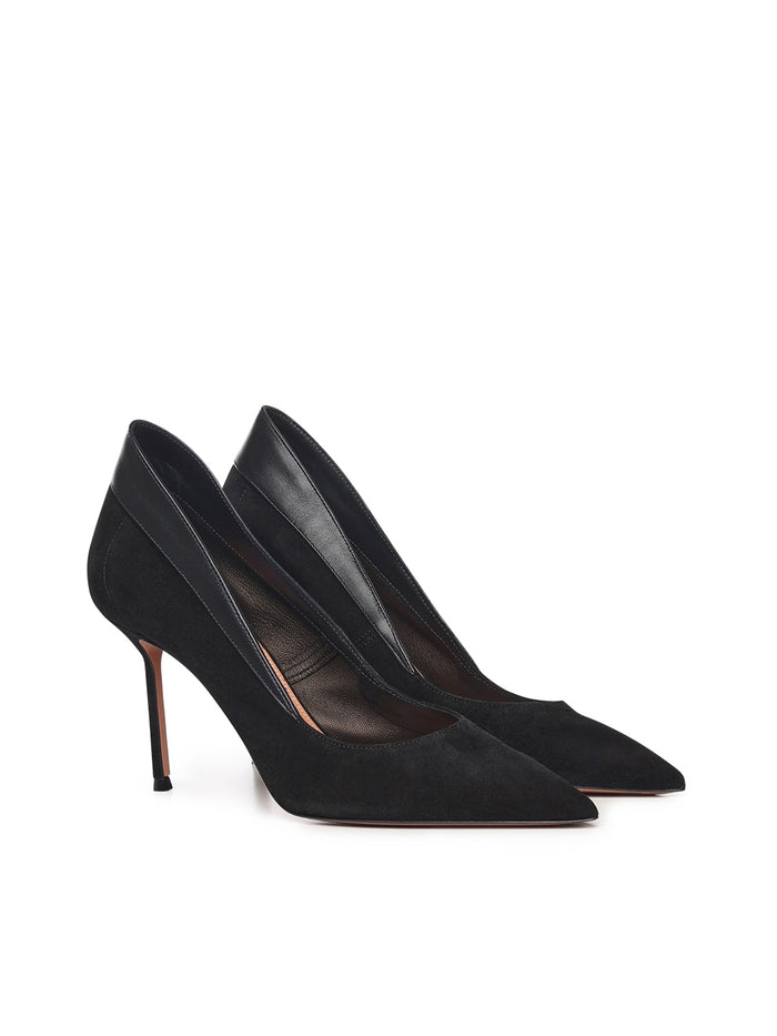 Aquazzura With Heel Black Suede/nappa