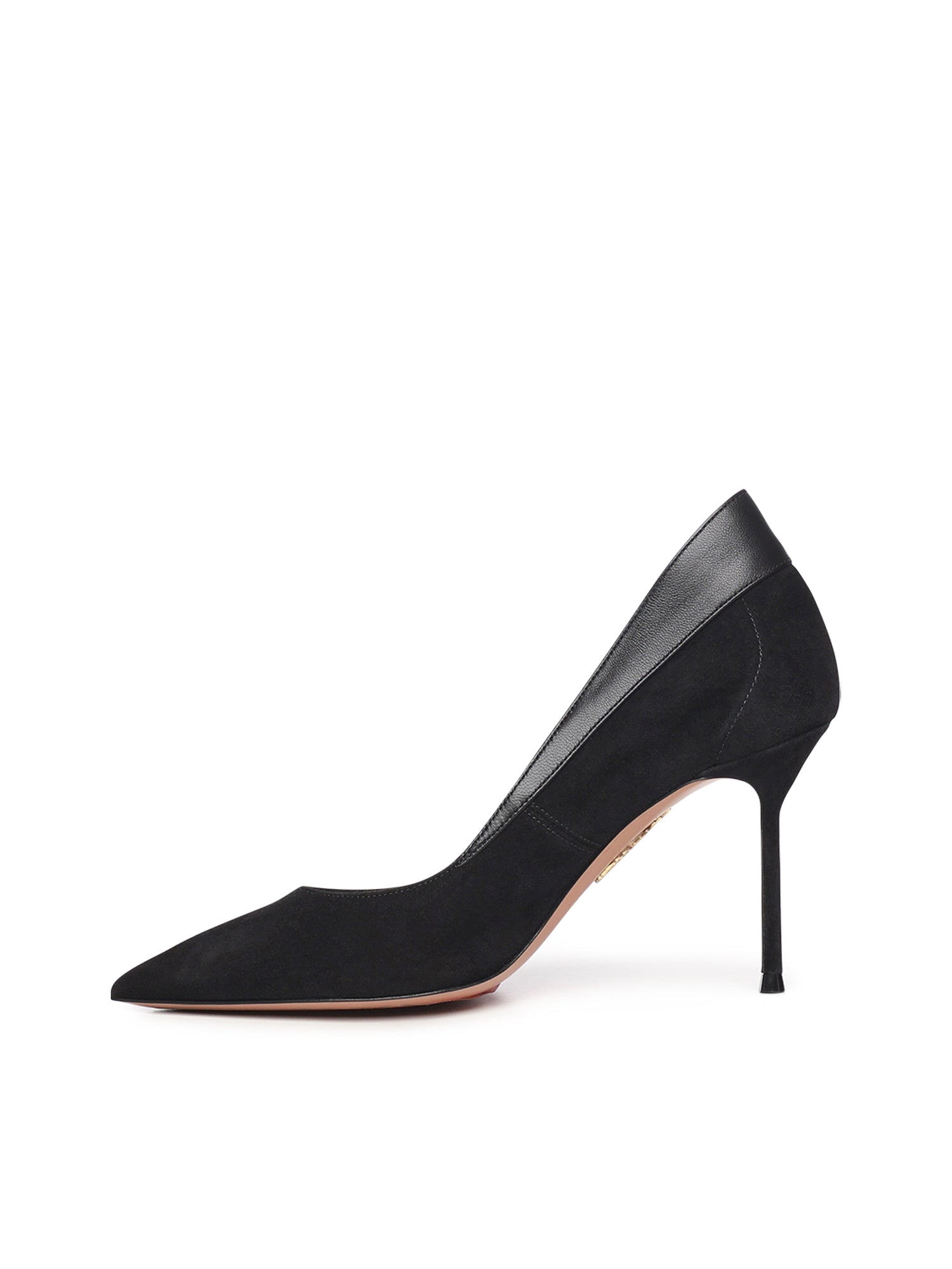 Aquazzura With Heel Black Suede/nappa