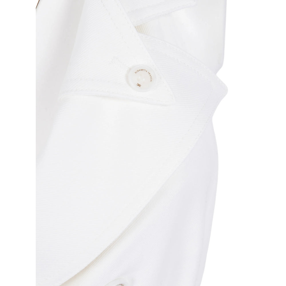 Waistcoat Elisabetta Franchi White Spandex/elastane: 2. Waistcoats