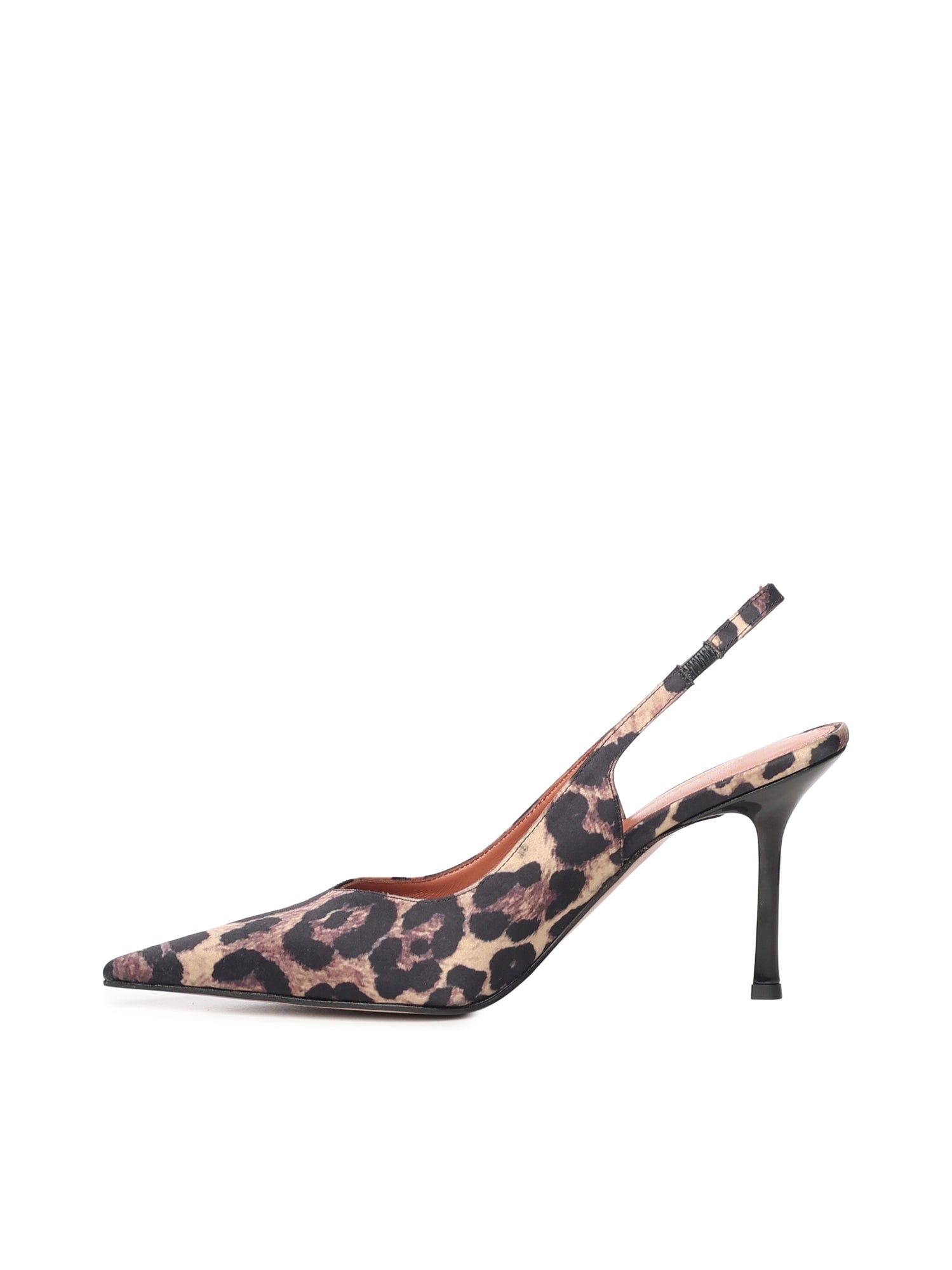 Giuliano Galiano With Heel Brown Satin