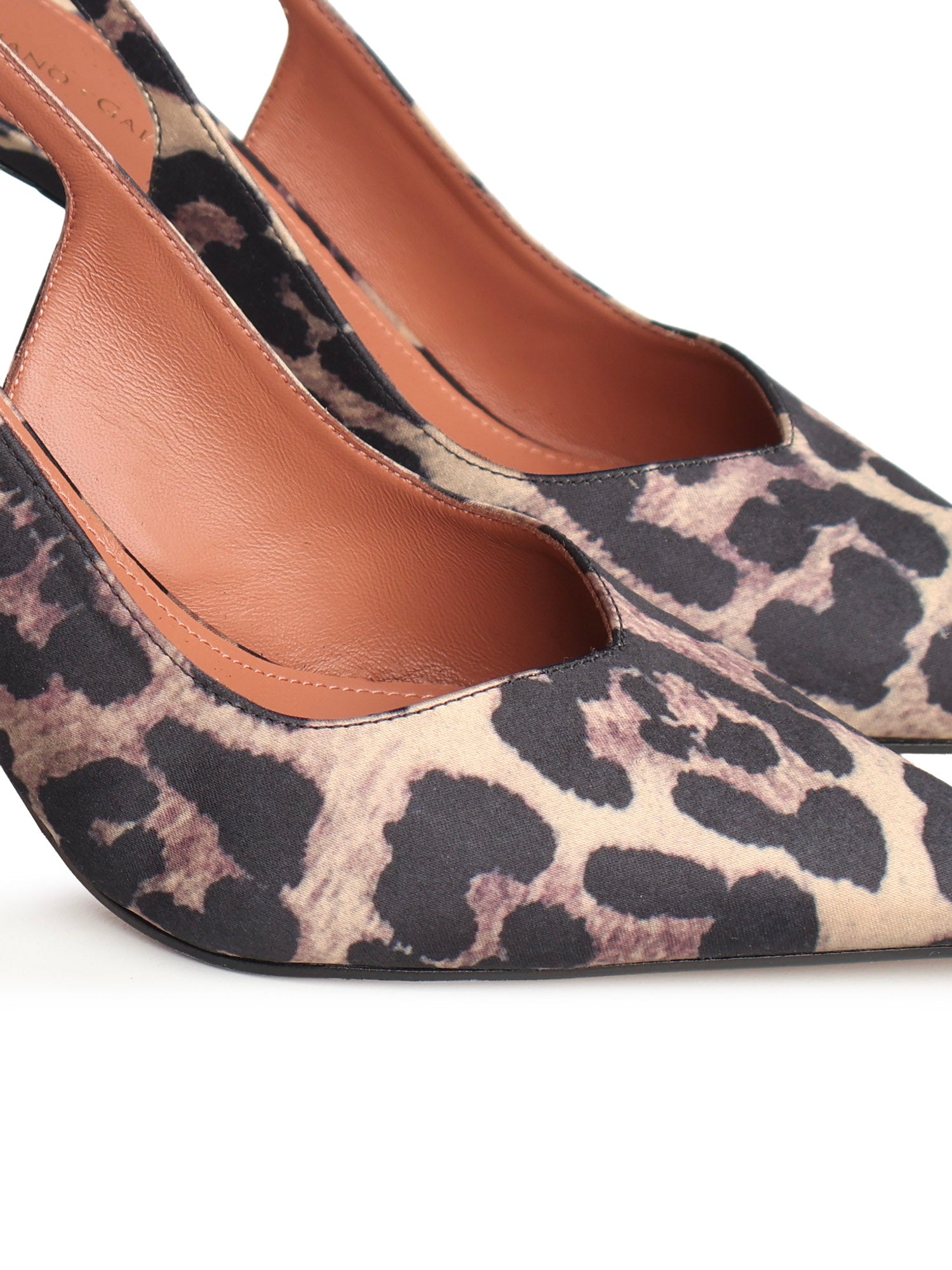 Giuliano Galiano With Heel Brown Satin