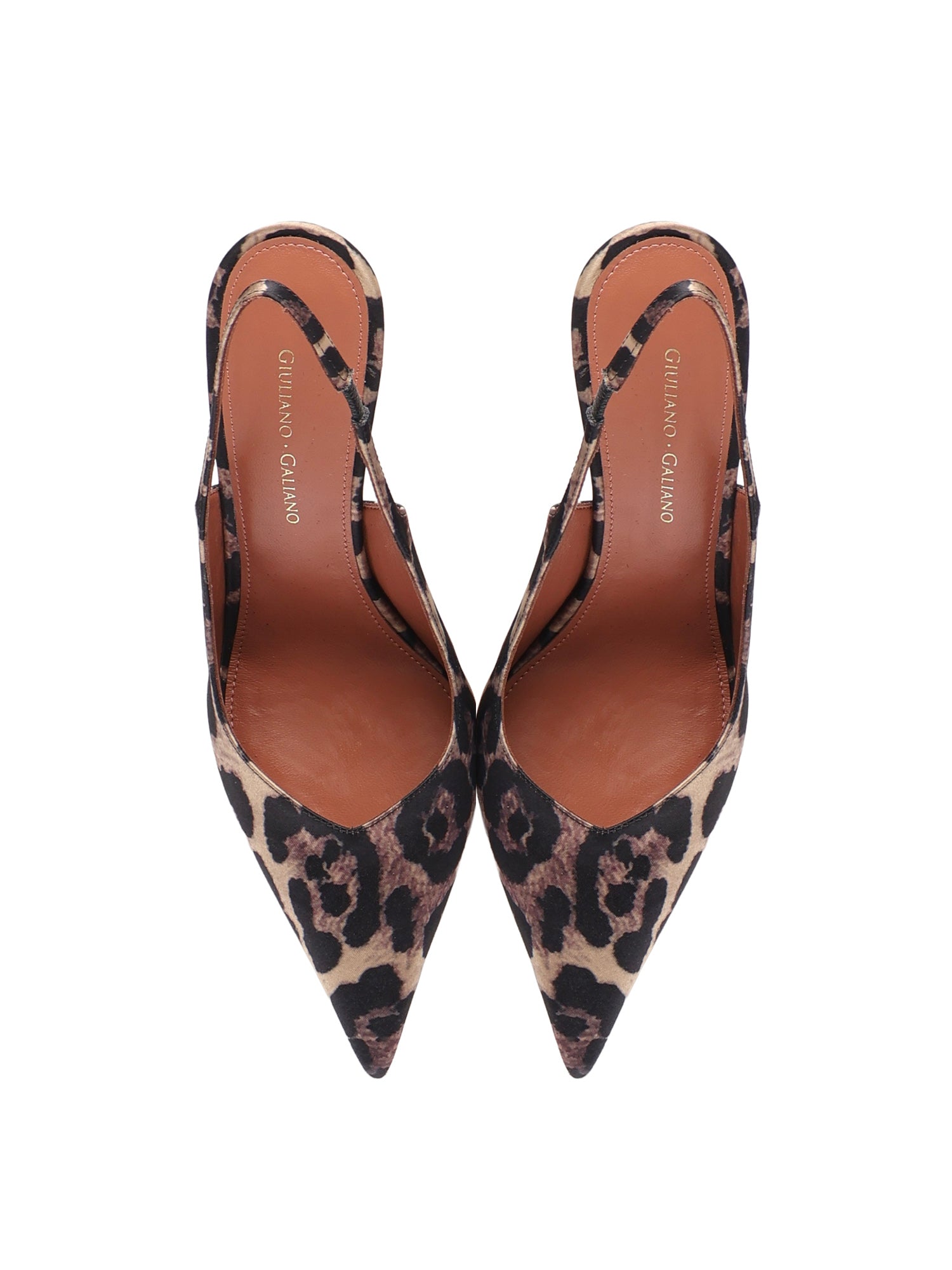 Giuliano Galiano With Heel Brown Satin