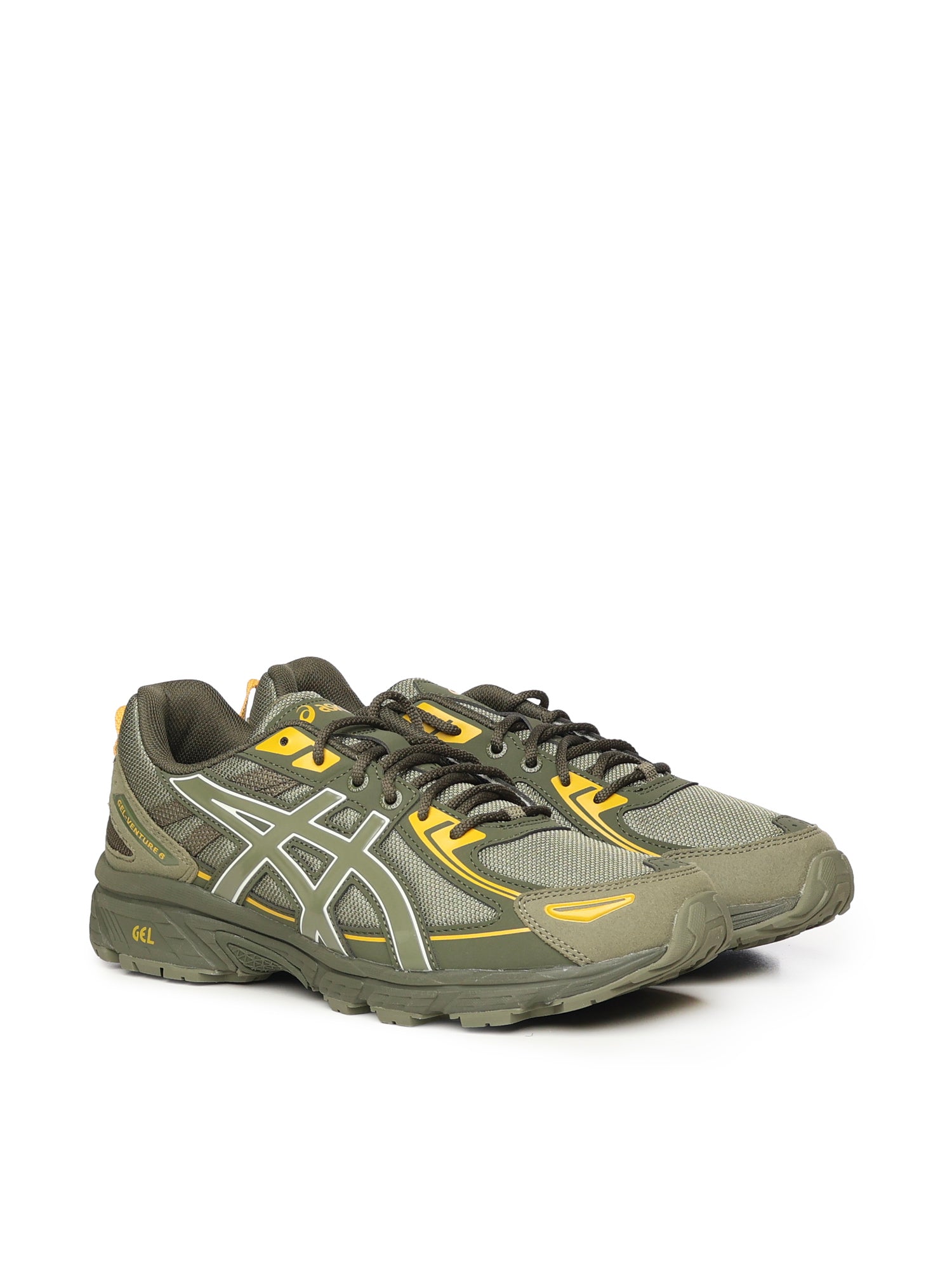 Asics Sneakers Olive Canvas Synthetic/leather