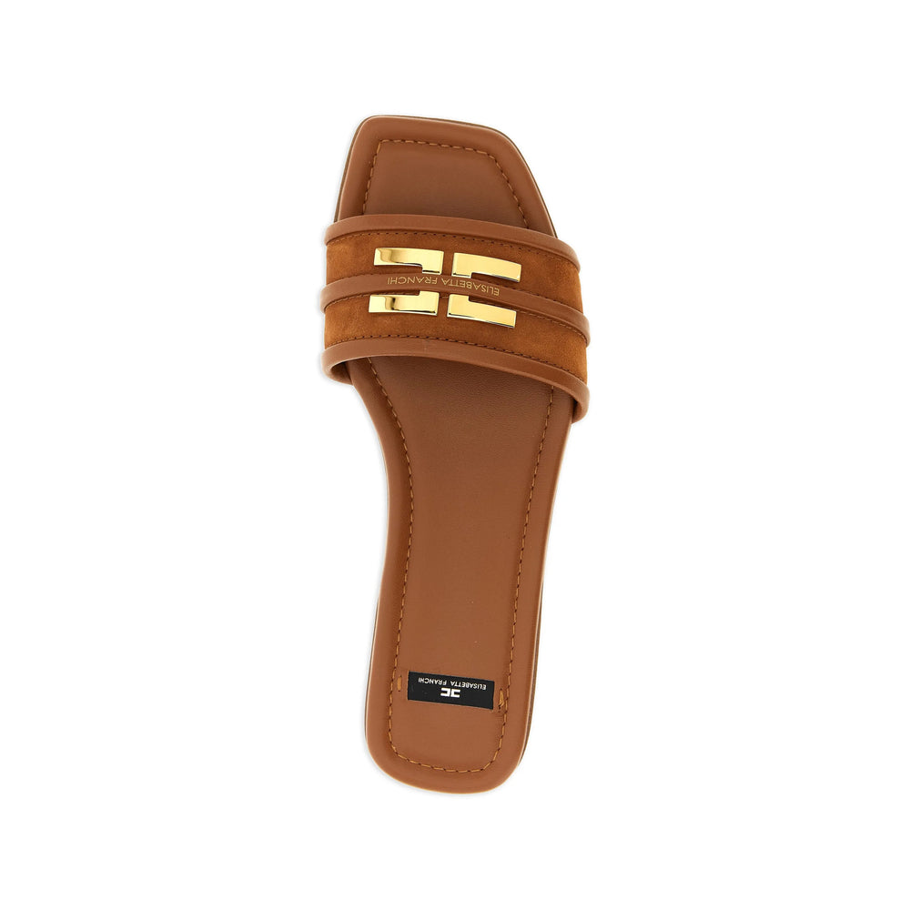 Shoes Elisabetta Franchi Brown Calf Leather: 100