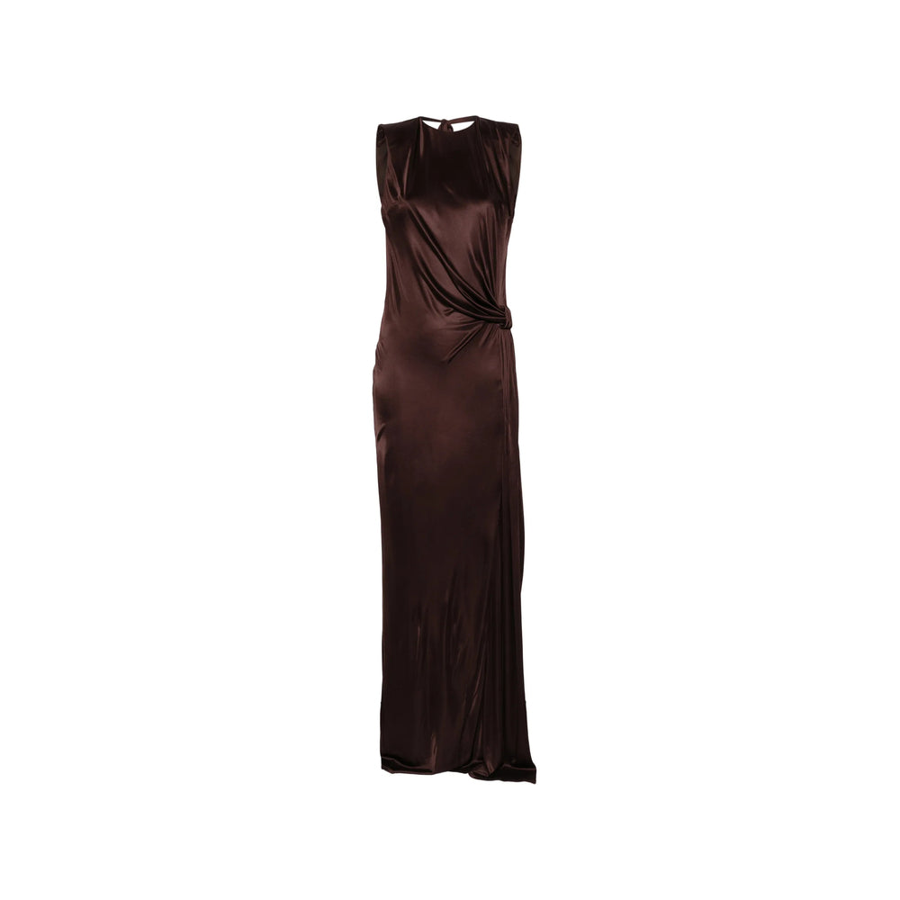 Dress Elisabetta Franchi Brown Lining Polyamide: 77