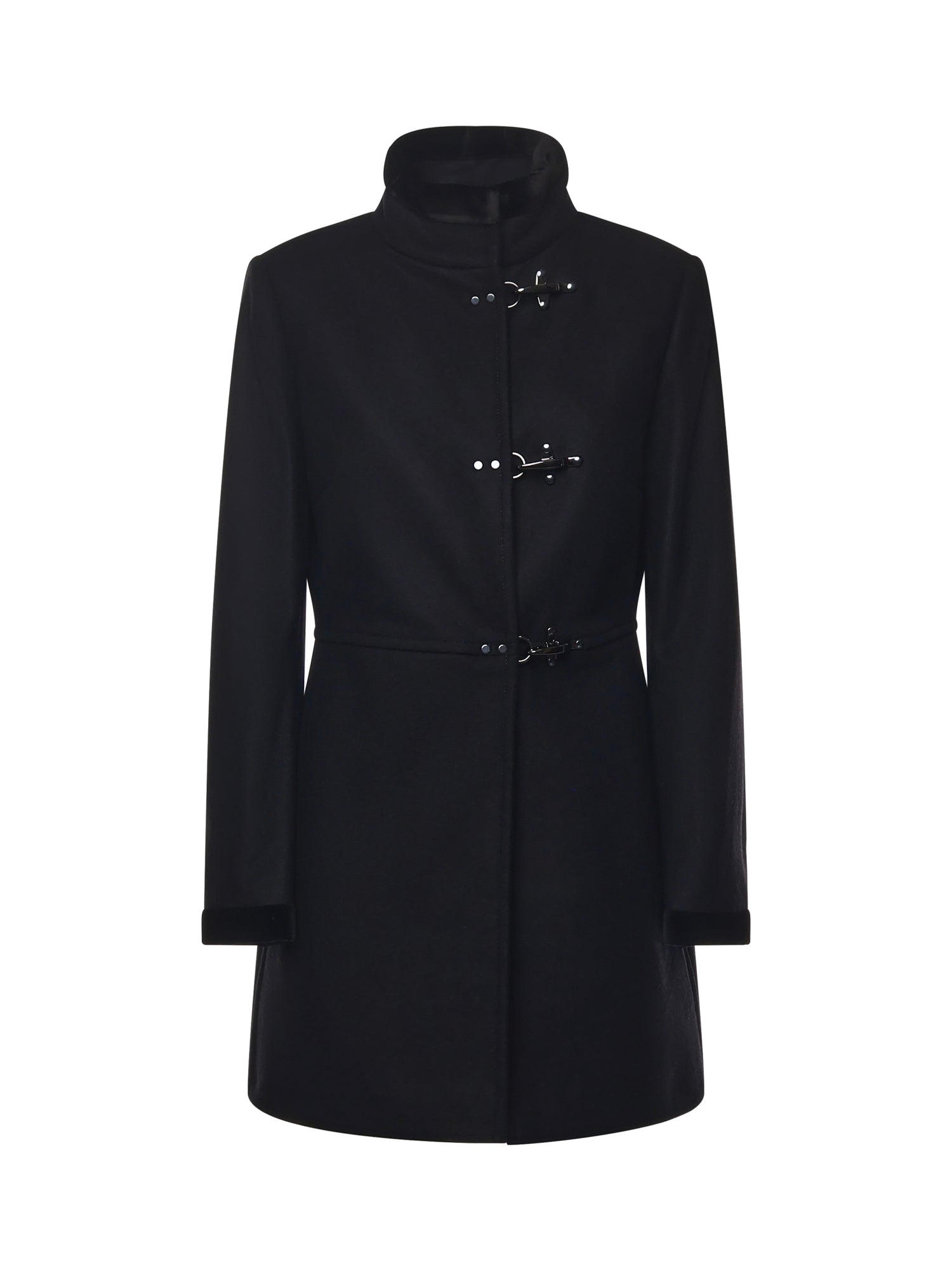 Fay Coats Black Virgin Wool