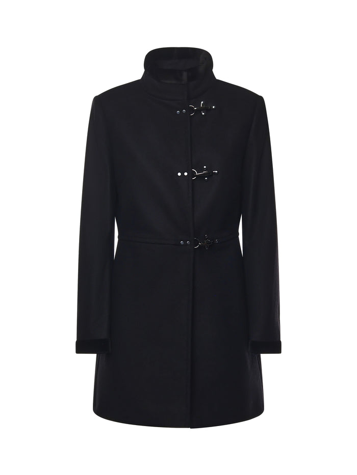Fay Coats Black Virgin Wool