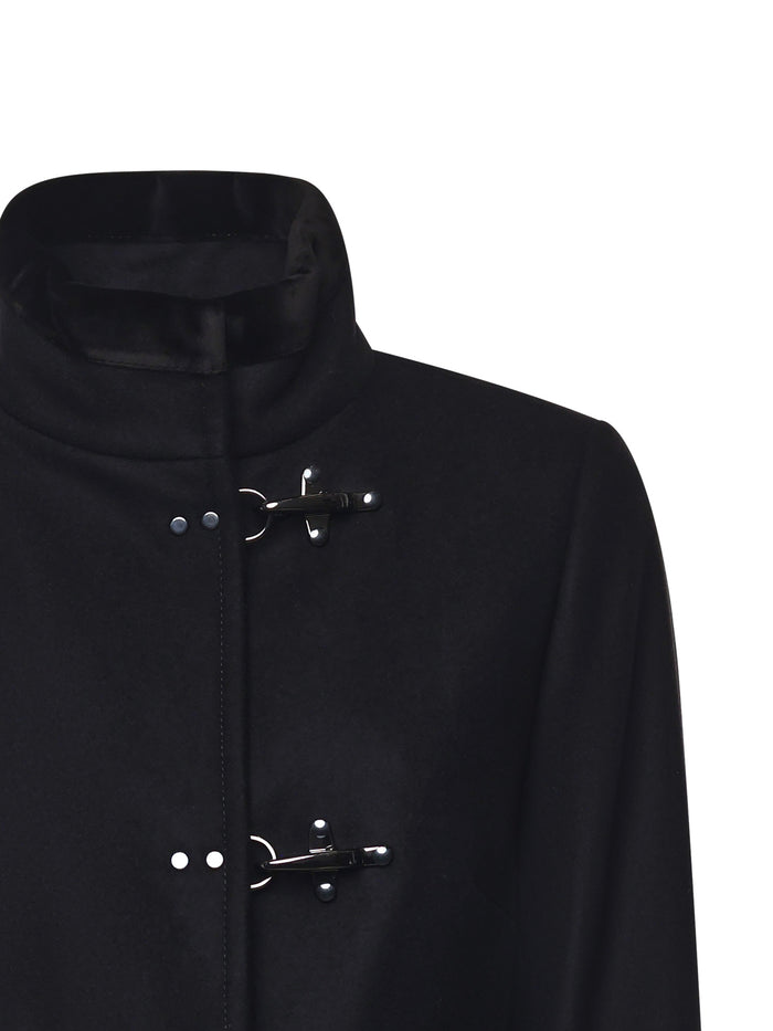 Fay Coats Black Virgin Wool