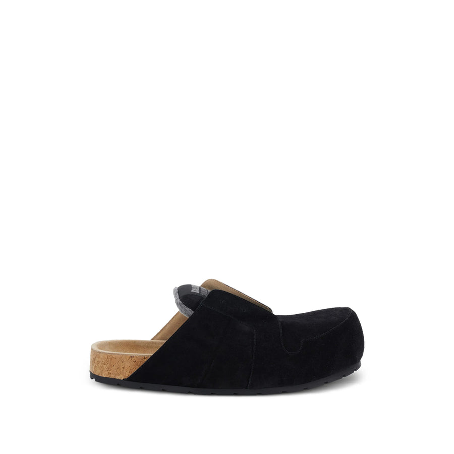 Slip-On Sneakers Black Leather Calf Trainers