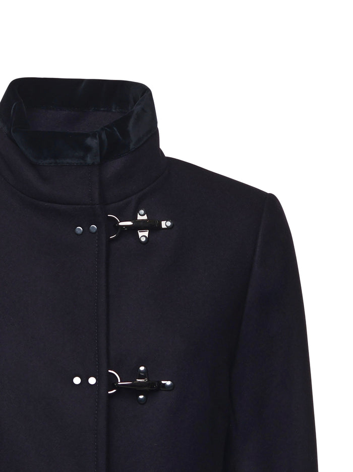 Fay Coats Black Virgin Wool