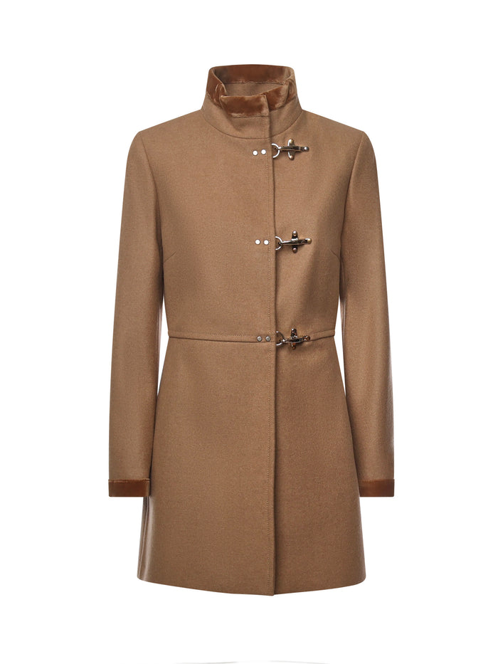 Fay Coats Beige Wool