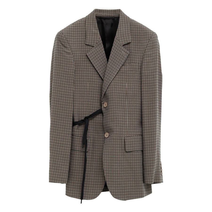 Blazer Check Neutrals-Brown Neutrals/brown Outer: Lyocell Blazers