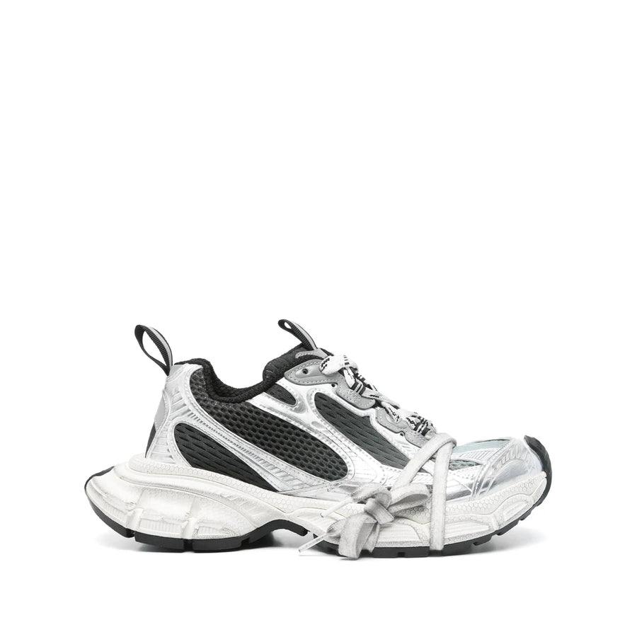 Silver Mesh Sneakers Polyurethane Trainers