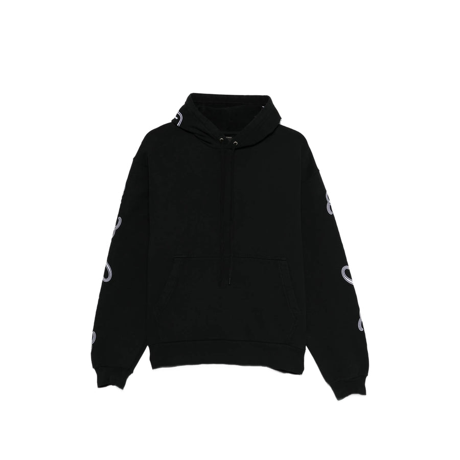 Cotton Hoodie With Kangaroo Pocket Black