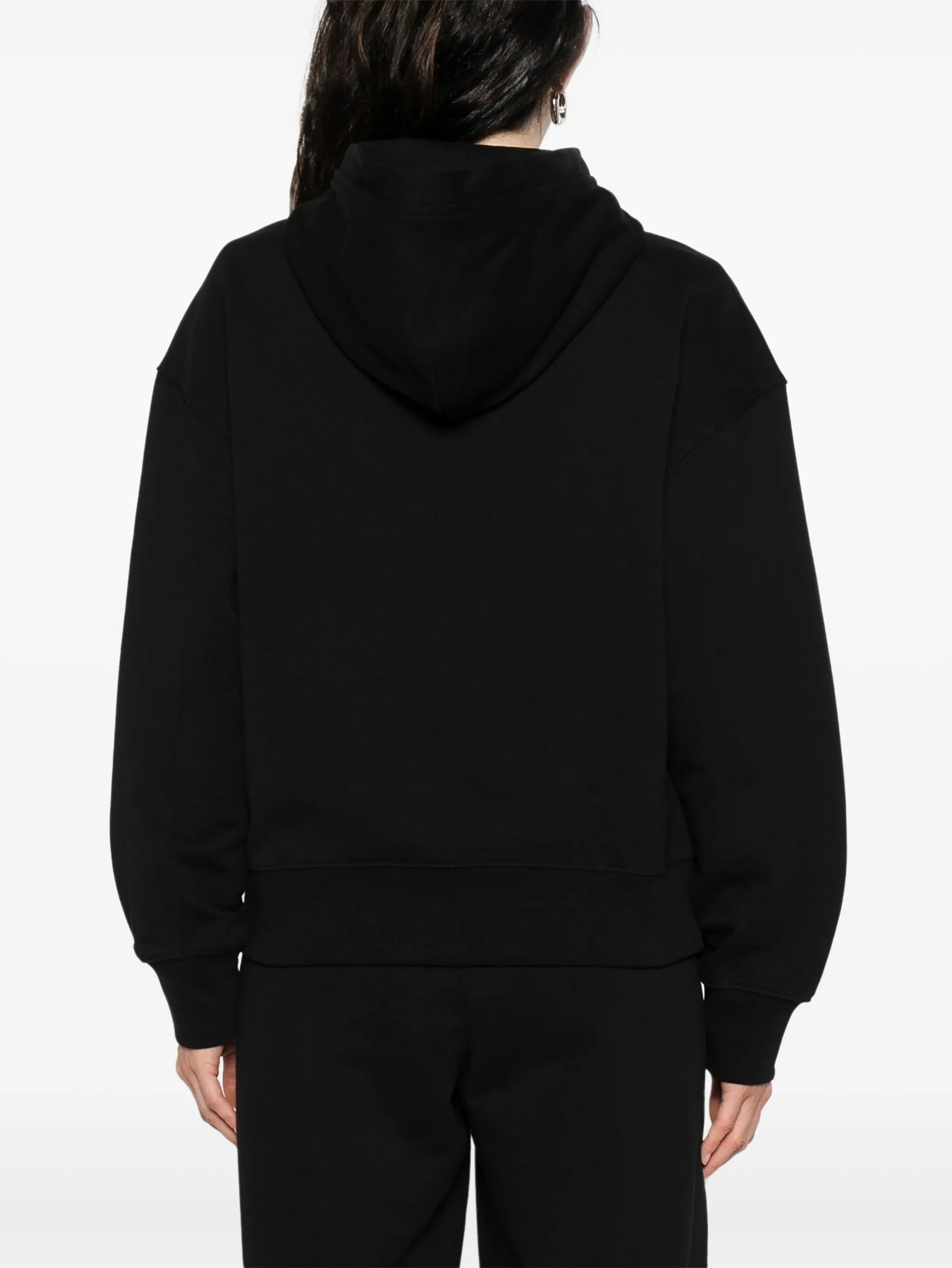 Logo Emb French Terry Fz Hoodie Black Felpa