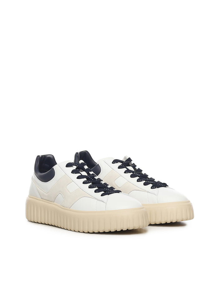 Hogan Sneakers Ivory/gray/blue Nappa