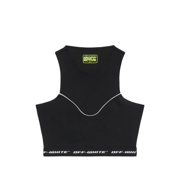 Black Fitted Sleeveless Top Nylon: 86. Tops