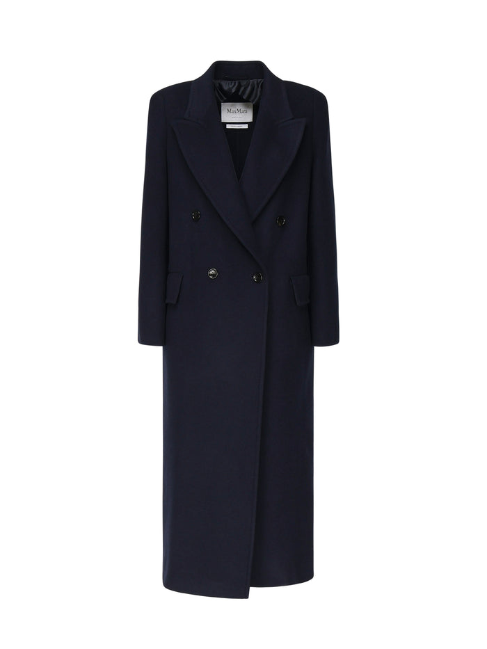Max Mara Coats Blue Virgin Wool
